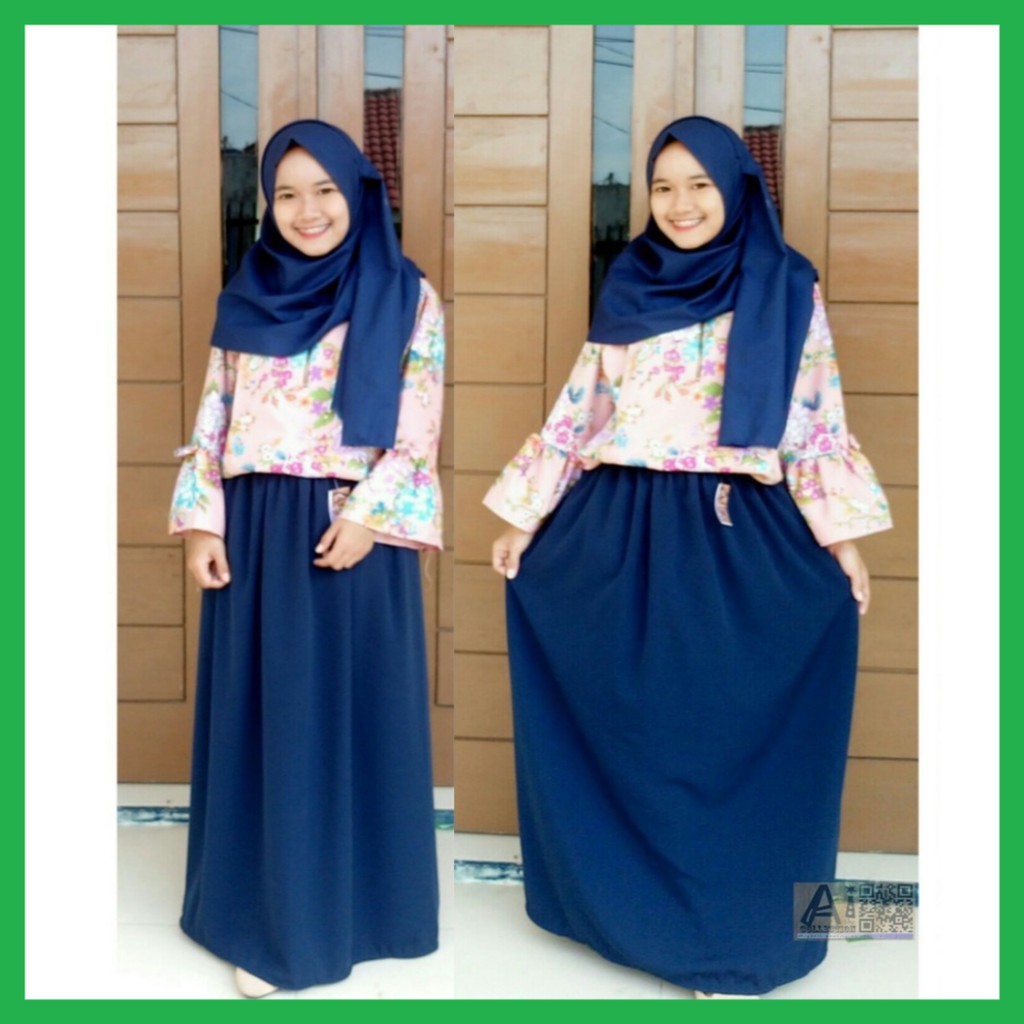 Rok Wolfis Wolvis Skirt Payung Bawahan Muslimah Syari / Rok Woolpeace Syar'i