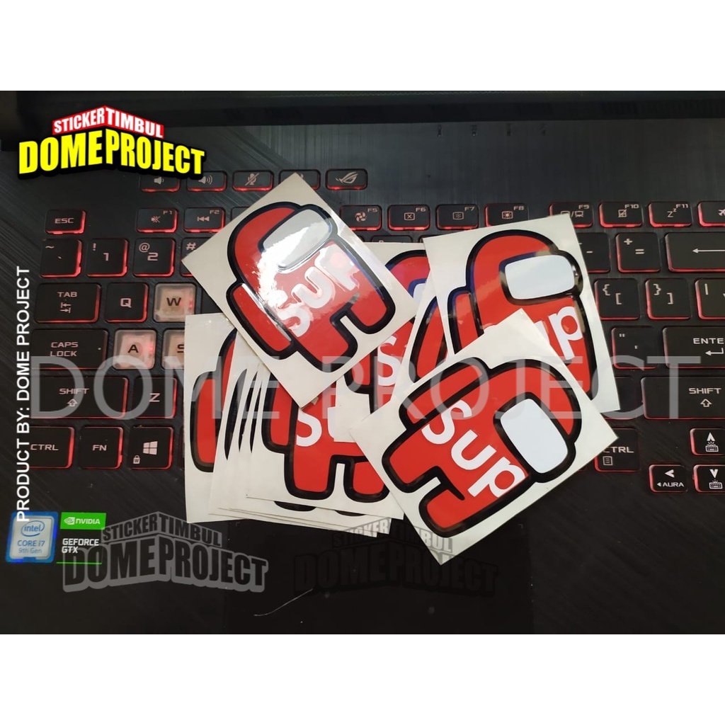 STIKER MOTOR CUTTING AMONG US SUPREME STICKER CUTTING AKSESORIES MOBIL IMPORT STICKER SATUAN