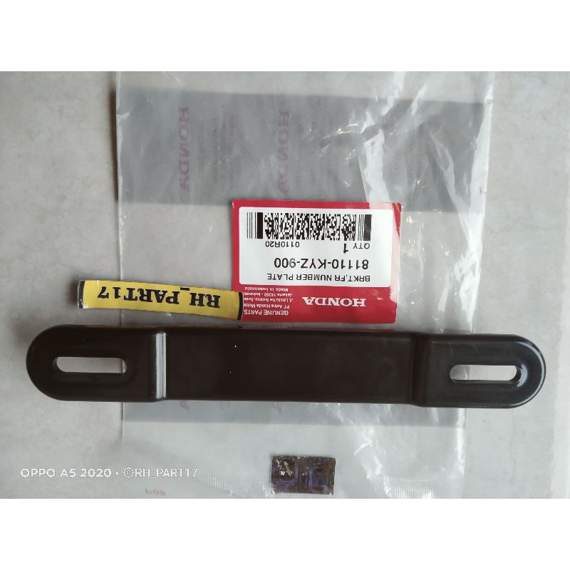 BRAKET FR MUMNER PLAT/81110KYZ900/DUDUKAN PLAT NOMER VARIO 125/150