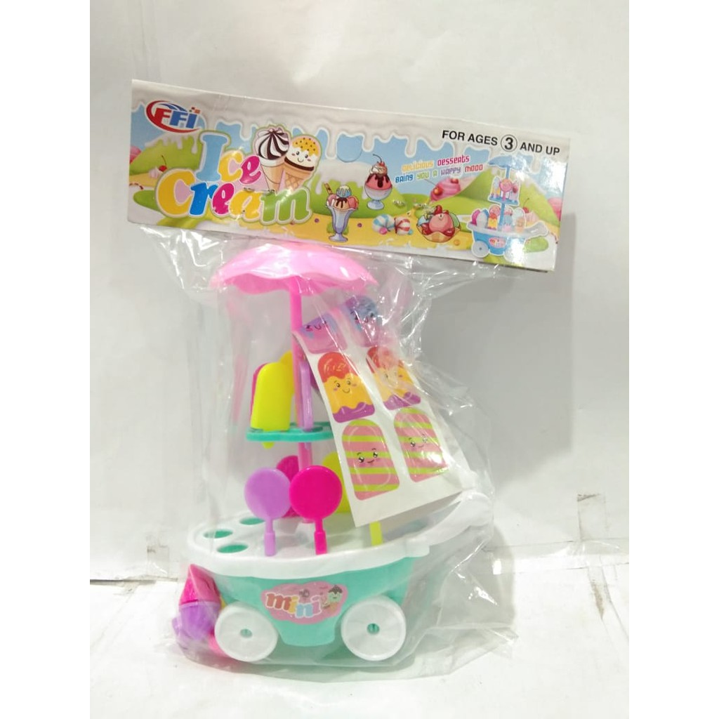 Mainan Anak Ice Cream Dorong - ice Cream Stroller Mini - FI526 / fi529