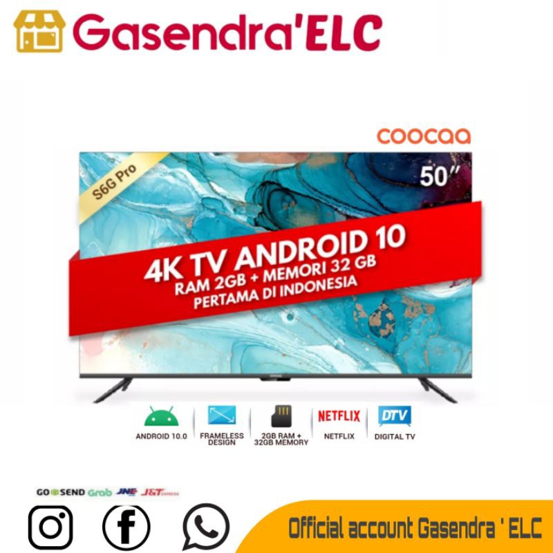 Coocaa smart TV 50s6g pro