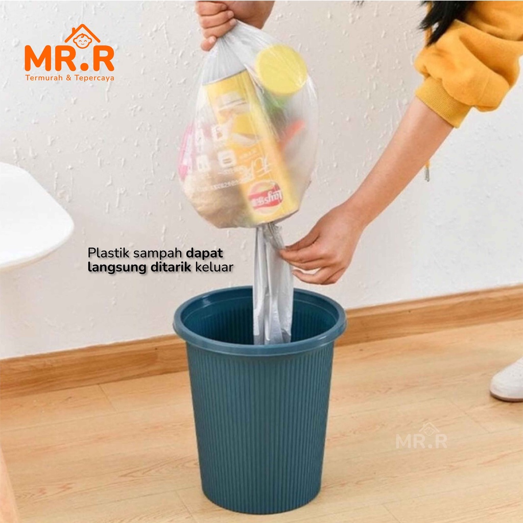 Tong Sampah Portable dengan Tempat Kantong Plastik Sampah Refill Isi Ulang Roll Gulungan Otomatis