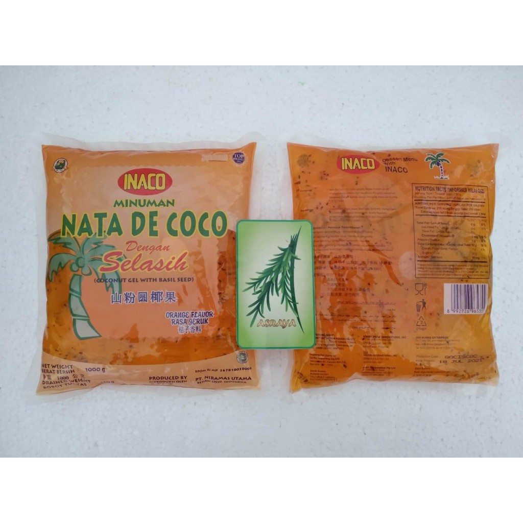 

ORI SELASIH NATA DE COCO ORANGE FLAVOR INACO SELASIH RASA JERUK 1000GR