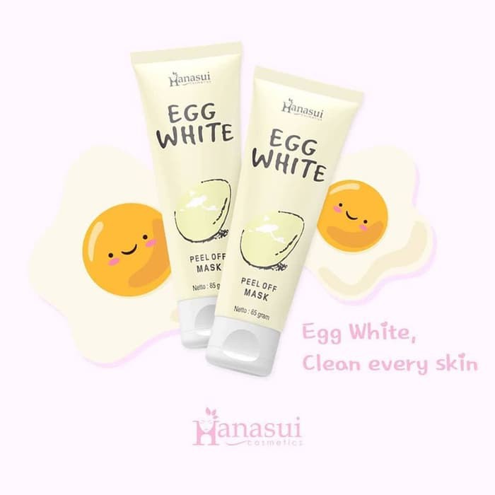 ❤ RATU ❤ Hanasui Egg White Peel Off Mask | Masker Telur Hanasui (✔️BPOM)