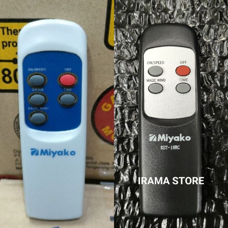 Remote Kipas Angin Miyako TJR 101 / KAW 1689 RC /remot KST 18RC ORIGINAL