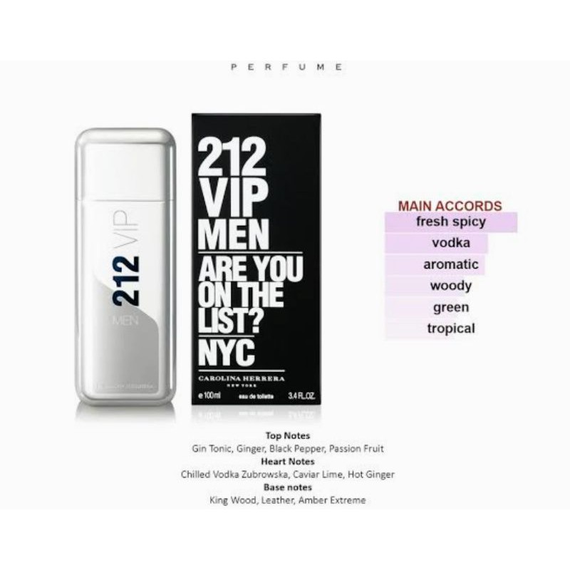 parfum Carolina Herrera 212 VIP men refill