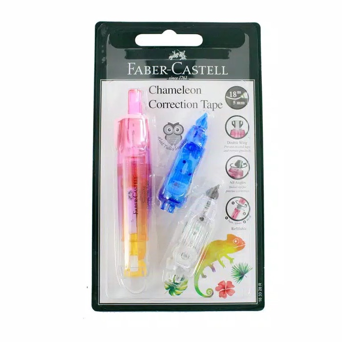 

Correction Tape Chameleon Faber Castell Gratis 2 buah Refill - Barrel Pink Termurah