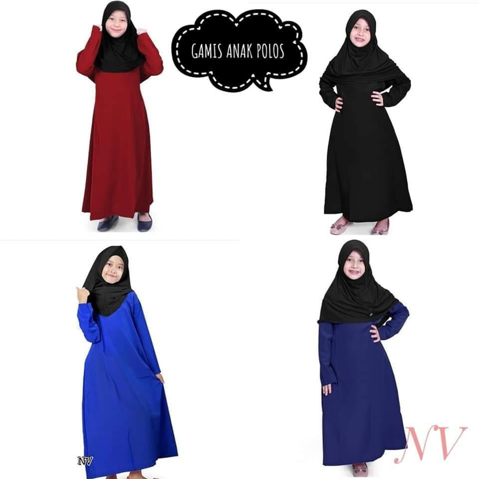 BAJU ANAK GAMIS POLOS SALMA(XL)