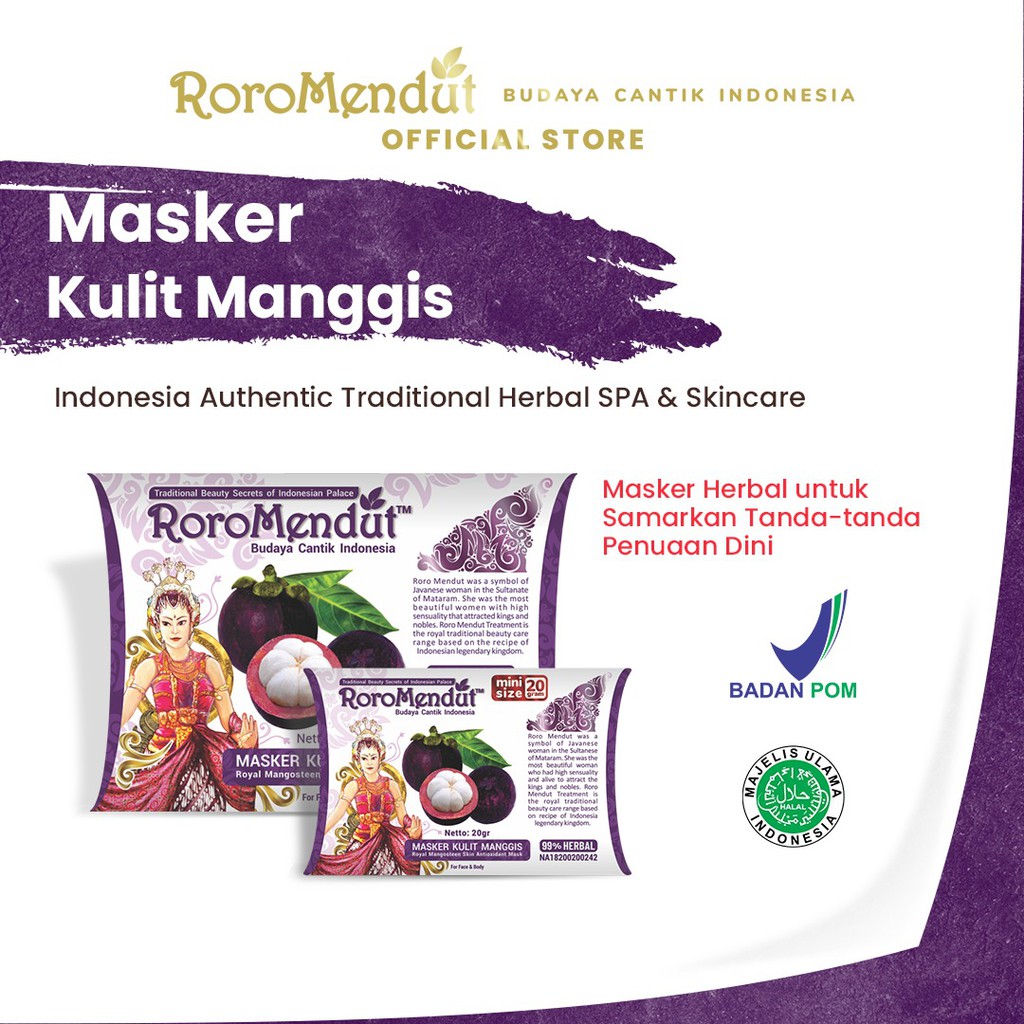 Roro Mendut Masker Kulit Manggis (Mini Size) 20 gr