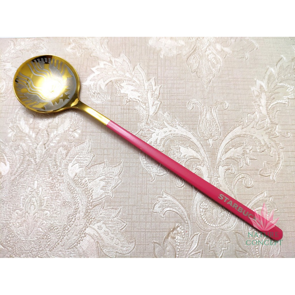 Sendok Kopi Starbucks Spoon Unik Sendok Teh Gift Dessert-Gold Pink