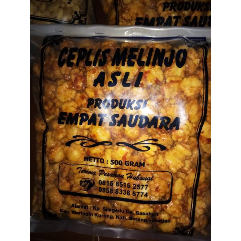 Jual Ceplis Keceprek Melinjo Rasa Manis Pedas 500gr Enak Renyah Dan