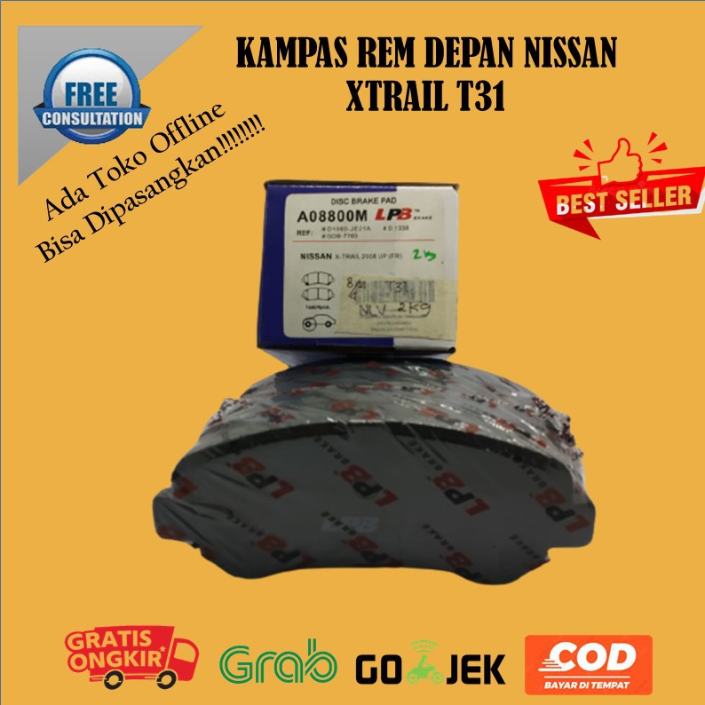 KAMPAS REM DEPAN XTRAIL T31 BRAKE PAD DEPAN NISSAN XTRAIL T31
