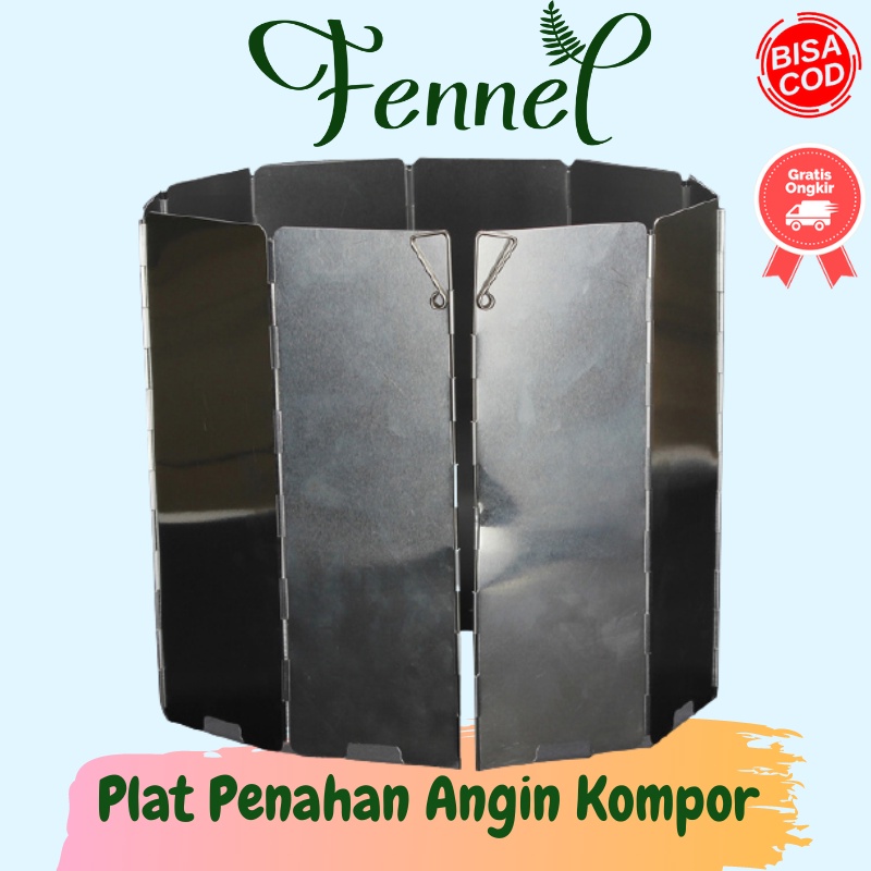 Plat Penahan Angin Kompor Portable Camping