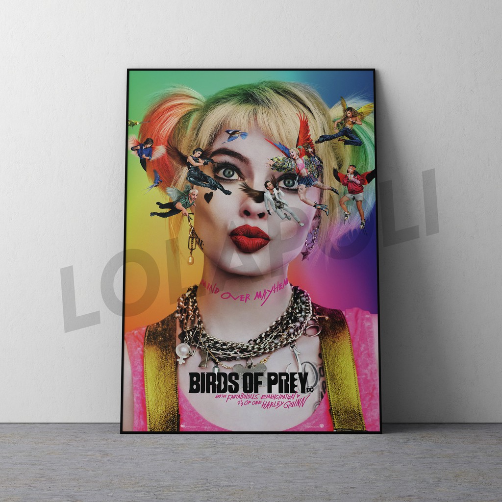 Hiasan Dinding Poster Kayu - Film Birds of Prey Harley Quinn