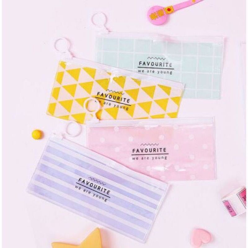 

tempat pensil ziplock transparant