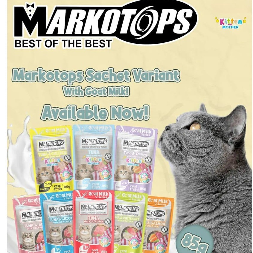 PH.Medan MARKOTOPS Pouch 85gr - Makanan Kucing Basah / Markotop Cat Wet Food