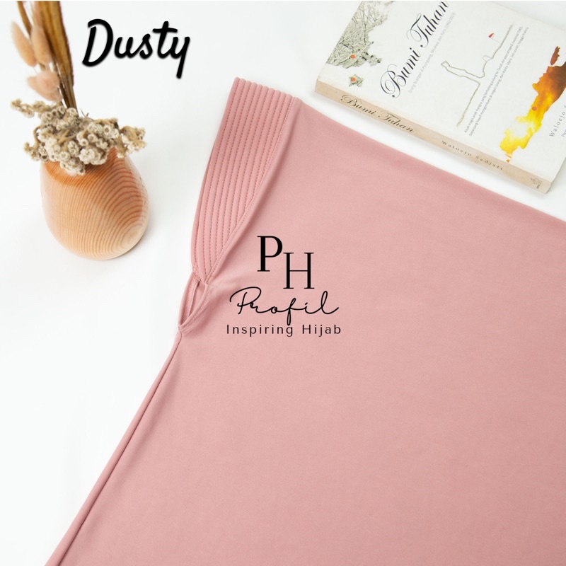 Jilbab Instan Bergo Hamidah Jersey Ukuran (XL) / Bergo Jersey Jumbo / Hijab jersey-Dusty
