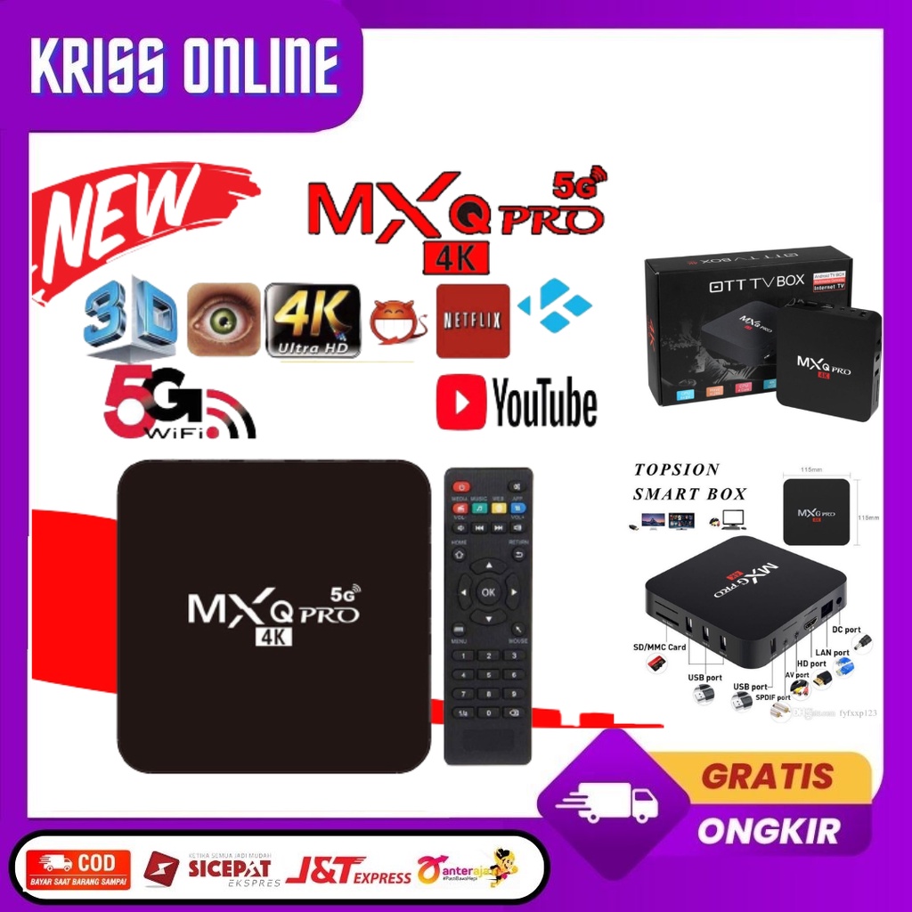 TV BOX Android MXQ Pro 4K Internet Smart TV MX-Q