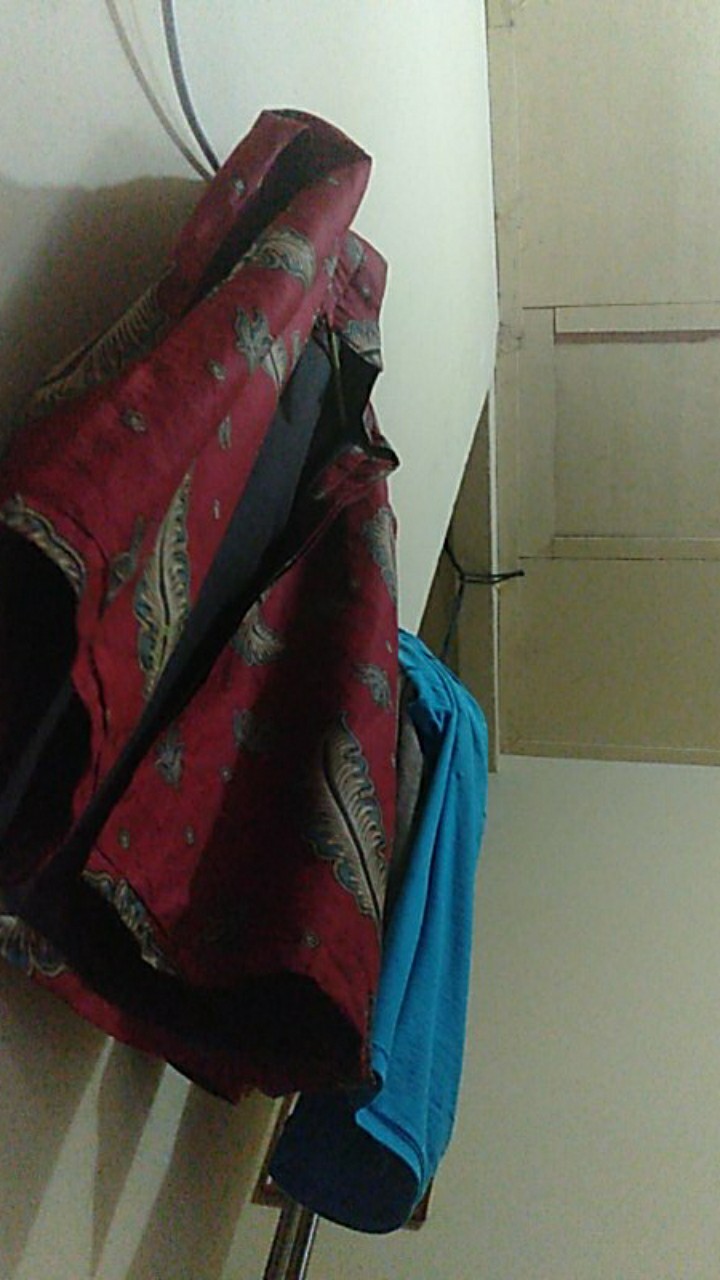 Cod Kemeja Batik Pria Furing Braja Lengan Panjang Merah Maron Kamulyan Modern