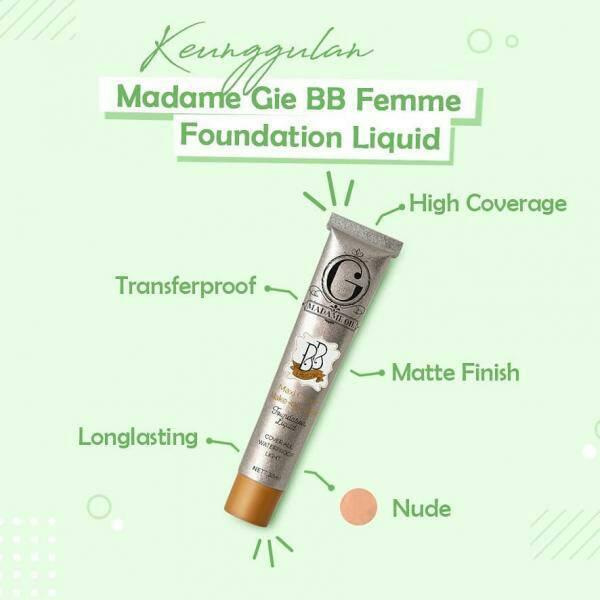 MADAME GIE BB Feme Foundation Liquid 30ml BPOM / Velour, Nude, Denude BB Feme Foundation / Cover BB 