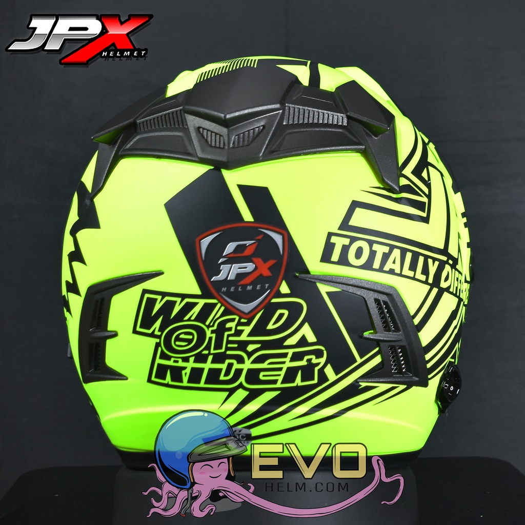 HELM JPX SUPERMOTO_WILD RIDER - FLUO YELLOW DOFF/BLACK