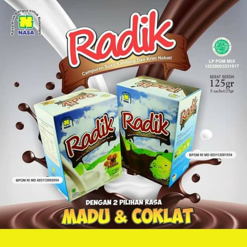 

Susu Kambing Radik Nasa rasa madu dan coklat