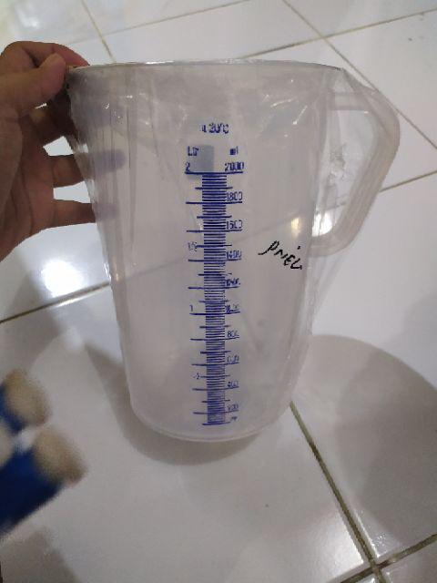 Gelas Takar Measuring Cup 2liter 2000ml Green Leaf 1832