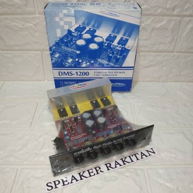 Kit Amplifier Speaker Active 2 Mic + Subwoofer 300W TR Mospec DMS-1200