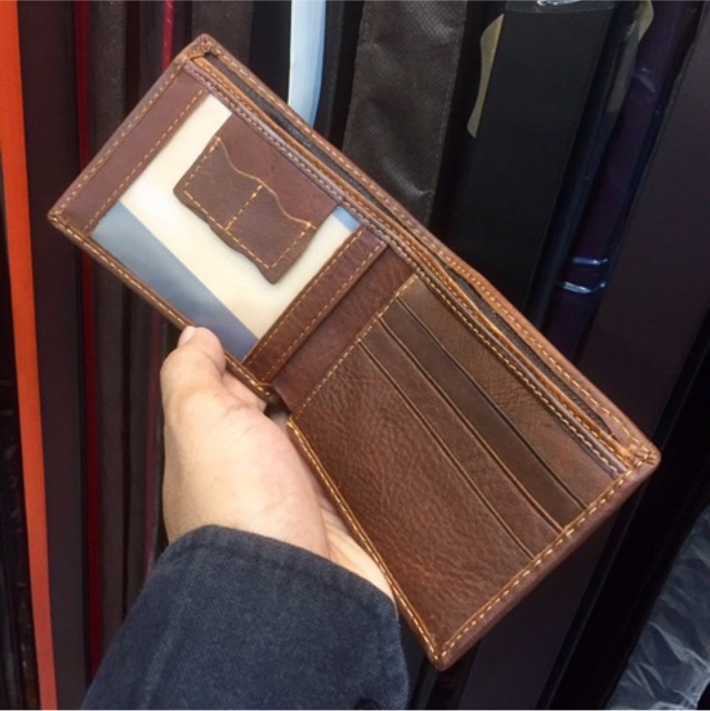 Dompet pria bahan kulit asli berkualitas jenis kulit basah full-up #dompet #dompetpria #dompetkulit