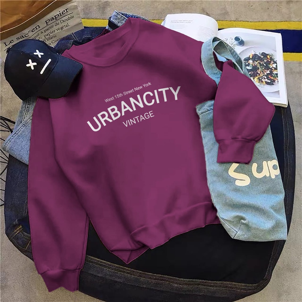 Sweater Oblong Wanita Urban City Vintage