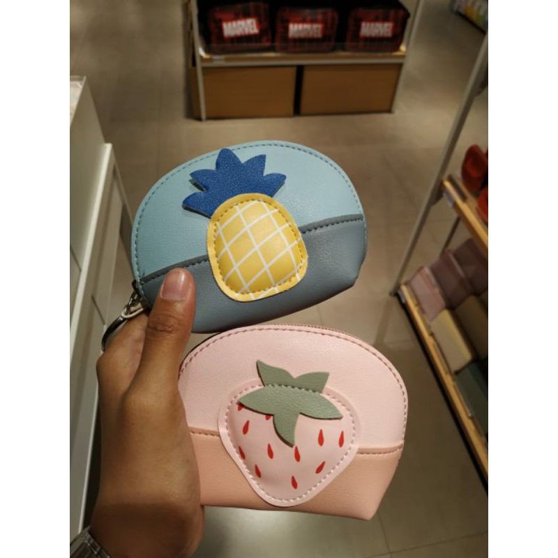 dompet koin fruit miniso