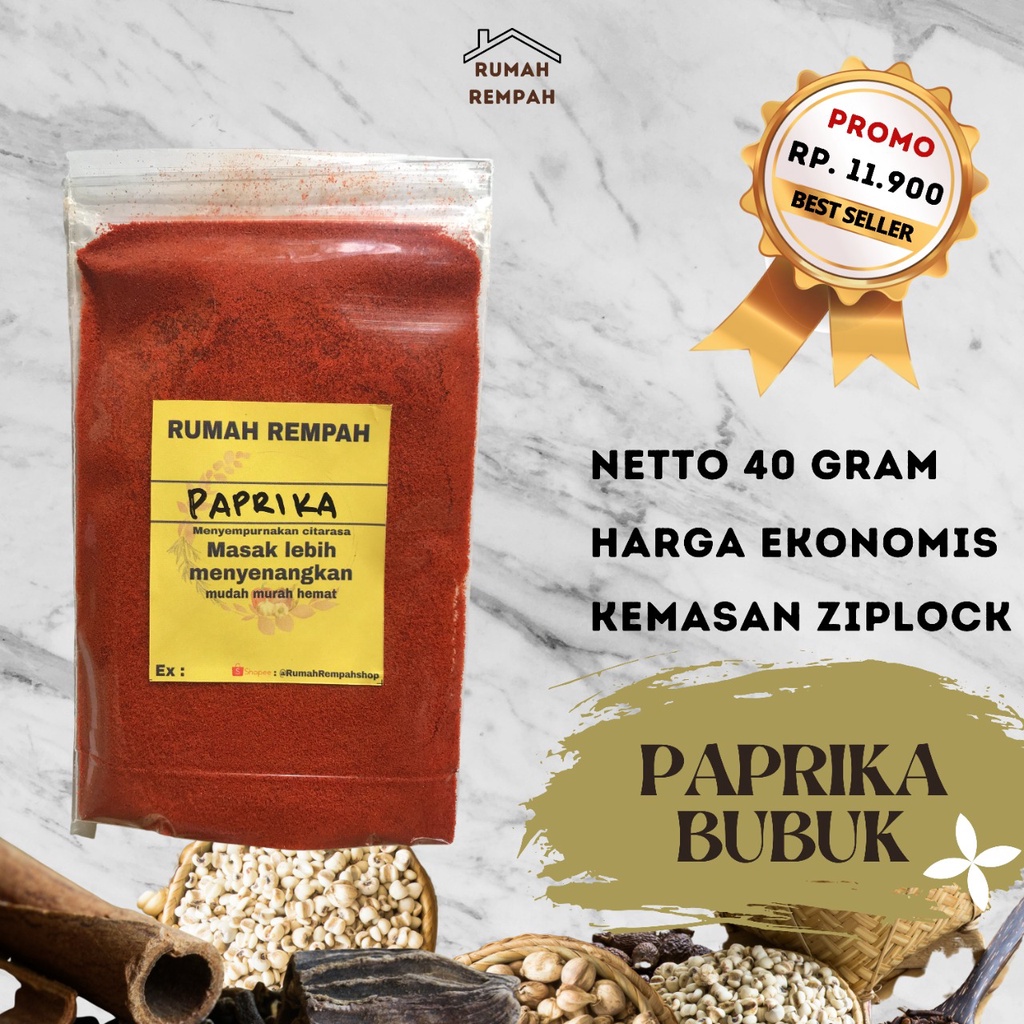 

Paprika Powder Paprika Bubuk Bumbu Masak Bumbu Penyedap Rasa Makanan Minuman Cabe Cabai Bumbu Dapur
