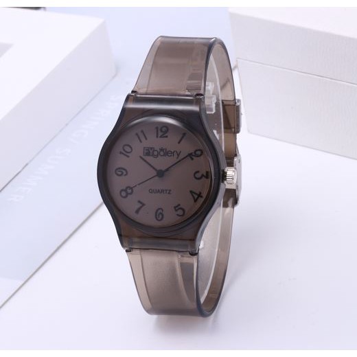 GGS J189 Jam Tangan Transparan Wanita Jam Jelly Unisex Bahan Karet-7