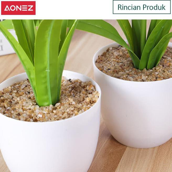 NG6W AONEZ BUNGA BONGSAI TULIP DENGAN POT BUNGA PLASTIK - MERAH MUDA V3G2