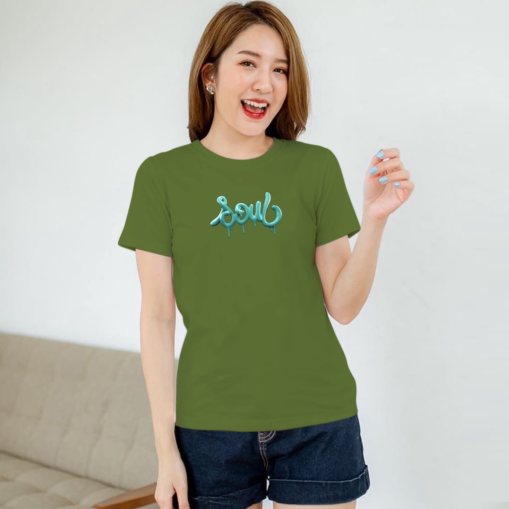 ISANNY SIZE.S M L XL XXL 2209-00072 SOUL / KAOS OBLONG / KAOS CEWEK / ATASAN WANITA / READY STOCK