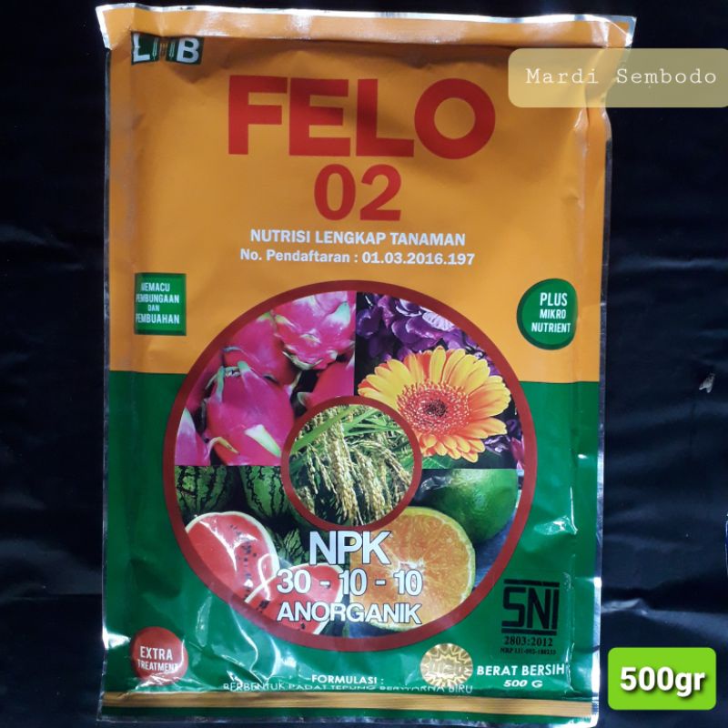 FELO RG02 NPK 30-10-10 Pupuk daun pertumbuhan original 500gr