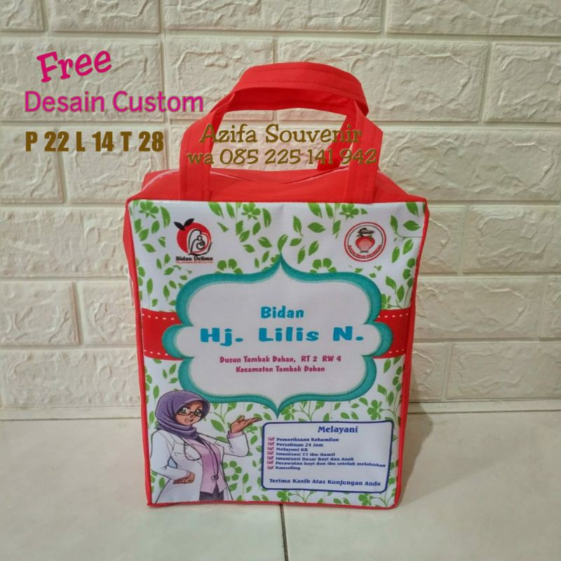 

Tas BIDAN / Goodie Bag Tas Souvenir BIDAN Resleting Banner Potrait