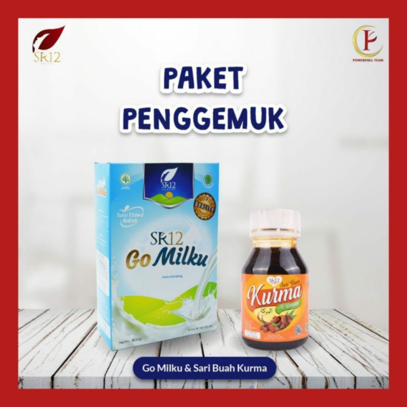 

PAKET GEMUK BADAN SR12//SUSU KAMBING ETAWA//Gomilku 600gr+Sari kurma 350gr/Herbal