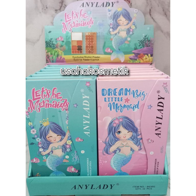 PROMO ECER!! EYESHADOW ANYLADY MAKEUP PALLETE BUBBLE ANYLADY  MAGIC UNICORN | WATERMELON PERPCS NO.8628B | 8636F | 8636N