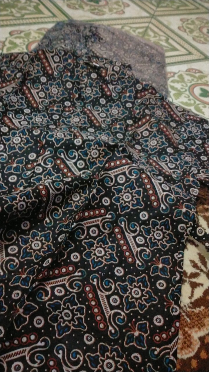 Batik Couple Keluarga Sania Ruffle Ori Ndoro Jowi Dnt Motif Pagar Abu