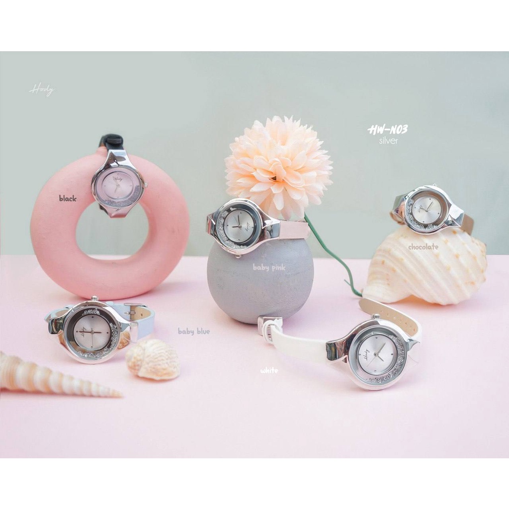 Hody Watch HWN 03 HWN03 Garansi ORI Jam Tangan Wanita Kulit Sintetis Quartz