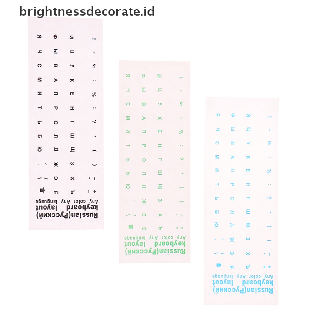 Stiker Film Pelindung Keyboard Bahasa Rusia