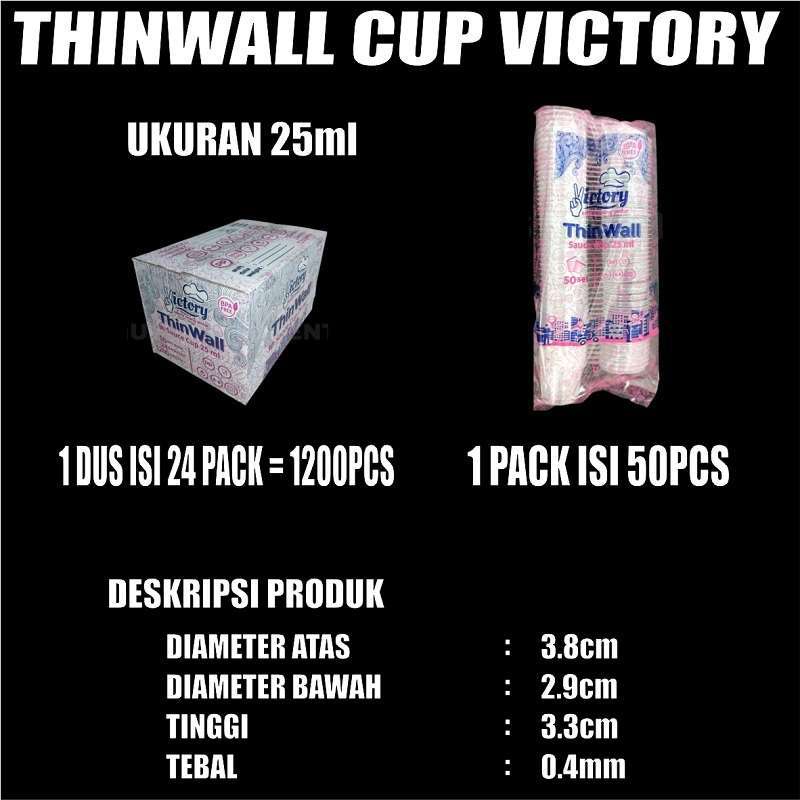 Thinwall Cup 25ml 35ml 60ml 100ml 150ml Per Pack Bulat Cup Sambel n Cup Puding Plastik Var