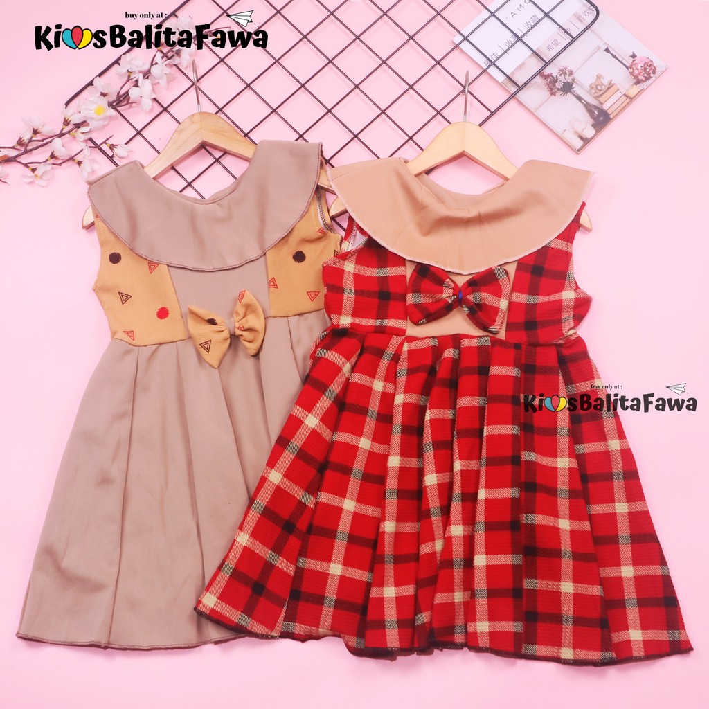 Dress Cantika uk 4-5 Tahun / Dres Yukensi Harian Baju Anak Perempuan Gaun Pesta Balita Cewek Import