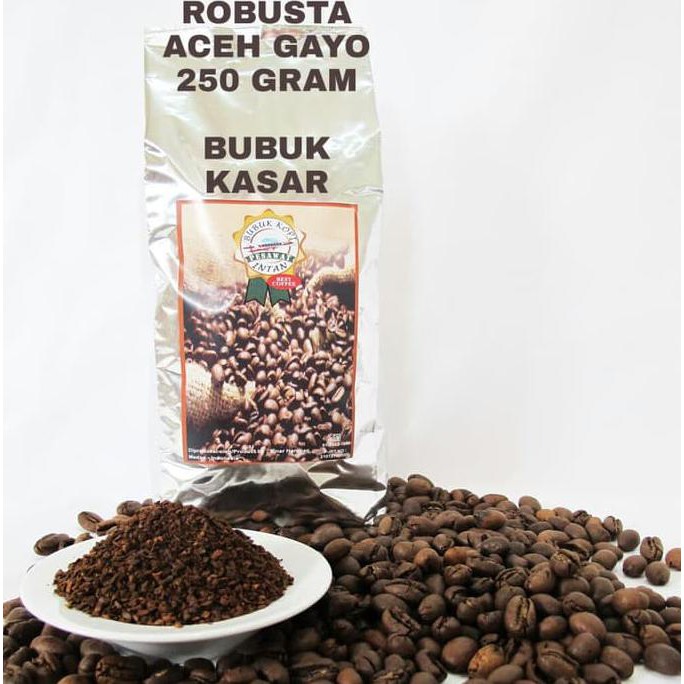 

PROMO KOPI ROBUSTA ACEH GAYO 250 Gram - KOPI ACEH GAYO - BUBUK KASAR
