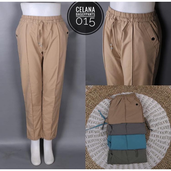 Celana Panjang Baggy Pants Wanita Kantoran Bahan Lembut Model 015