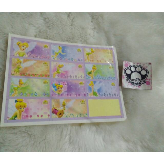

Stiker untuk tulis nama stiker Tinker Bell