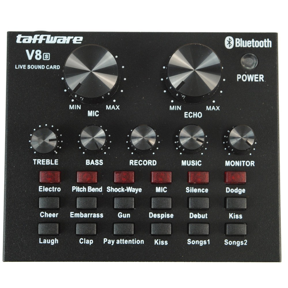 Taffware Bluetooth Audio USB External Soundcard V8S Live Broadcast