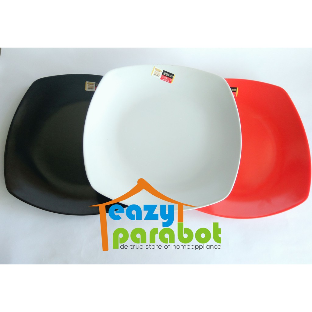 Piring Melamin kotak ceper 9' golden dragon melamin P509