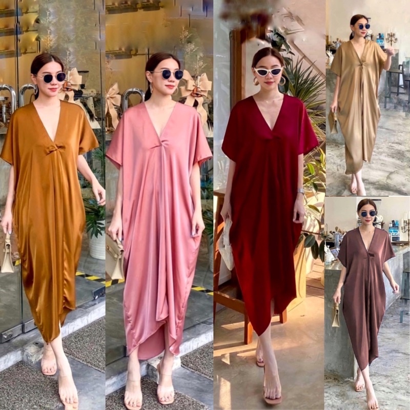 PREMIUM Kaftan Dress Satin Silk // Basic Kaftan Dress Satin // Kaftan Satin Silk Polos // Plain Kaft